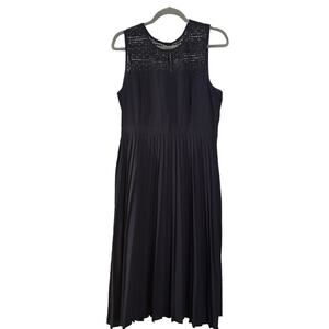 Fervour Sleeveless Pleated Dress Woman’s Sz L A-line Full Skirt ModCloth Flowy